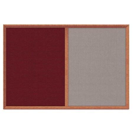 United Visual Products Enclosed Corkboard, 1 Door, 48"x36", 4" Fra, UV3423-GOLD-RUBBER UV3423-GOLD-RUBBER